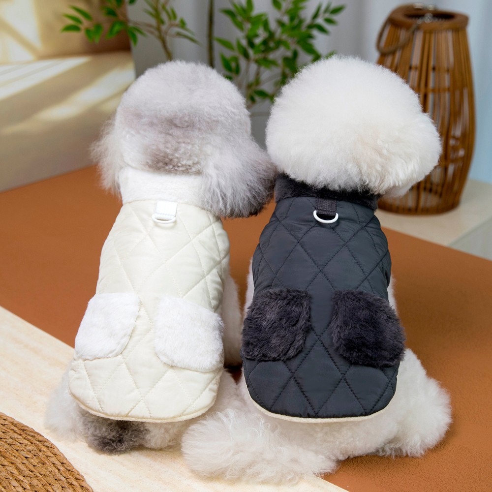 Winter Clothing In French - Winter Dog High Collar Jacket Warm