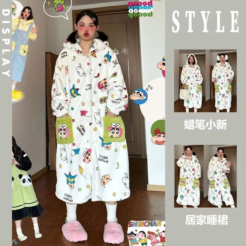 Winter Clothing Girls - Kawaii Anime Crayon Shin-Chan Woman's Pajama