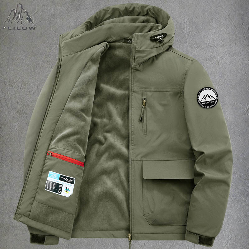 Quality Winter Clothing Bomber Jacket - Thick Warm Multi Pocket Winter Bomber
