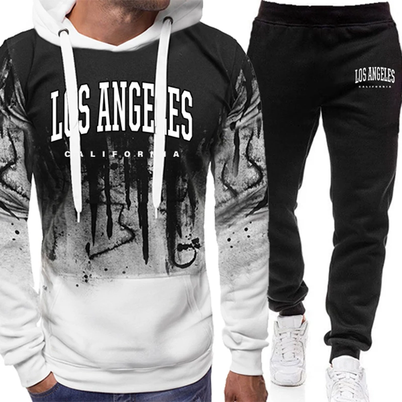 Winter Clothing Fashion - Fashion Men's Tracksuit Print Casual Splashed