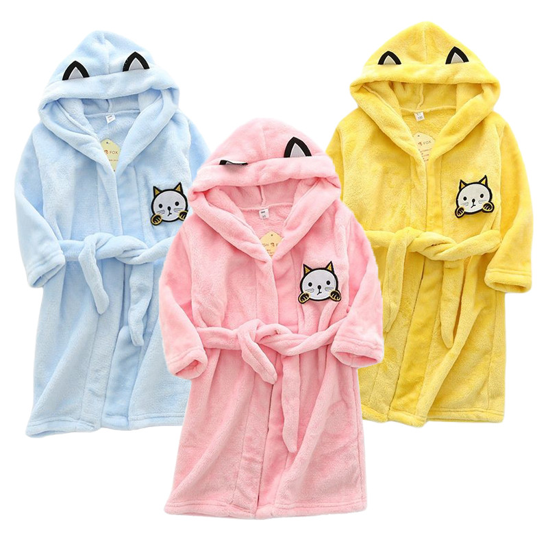 Kids Cartoon Cat Robes New Win - Winter Clothing For Baby Girl recension och pris