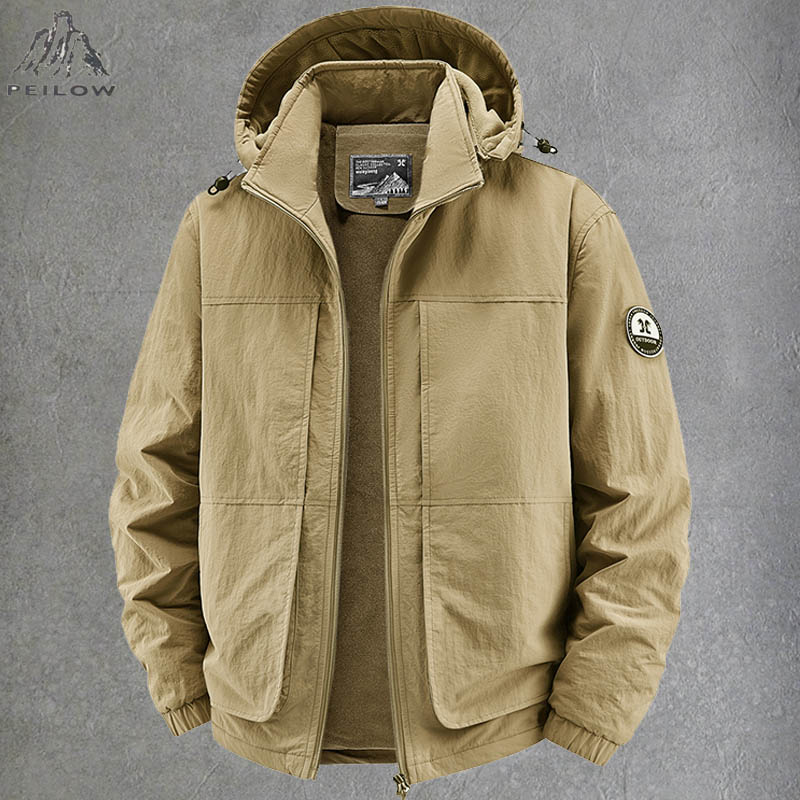 Plus Velvet Thick Warm Multi P - Quality Winter Clothing Bomber Jacket recension och pris