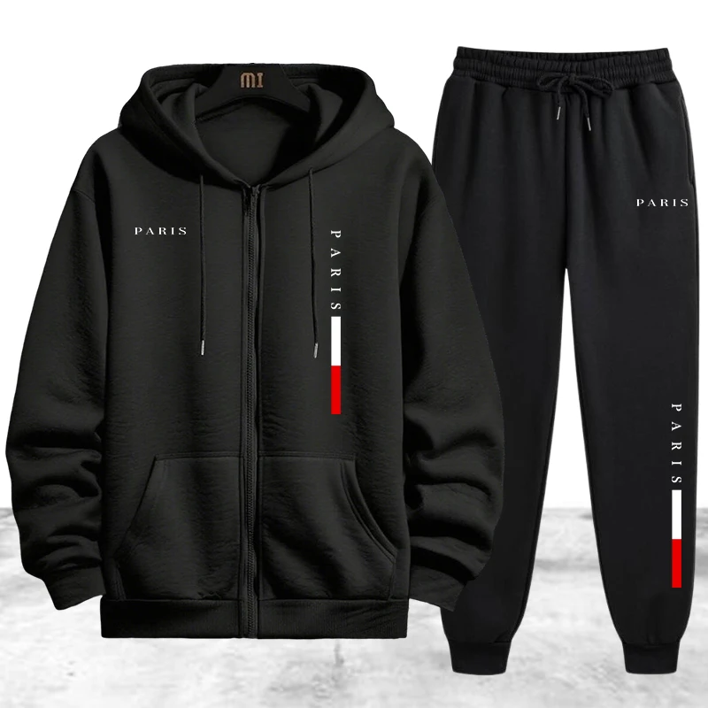 Men's Coat Tracksuit 2 Pcs Set - Winter Clothing Pants recension och pris