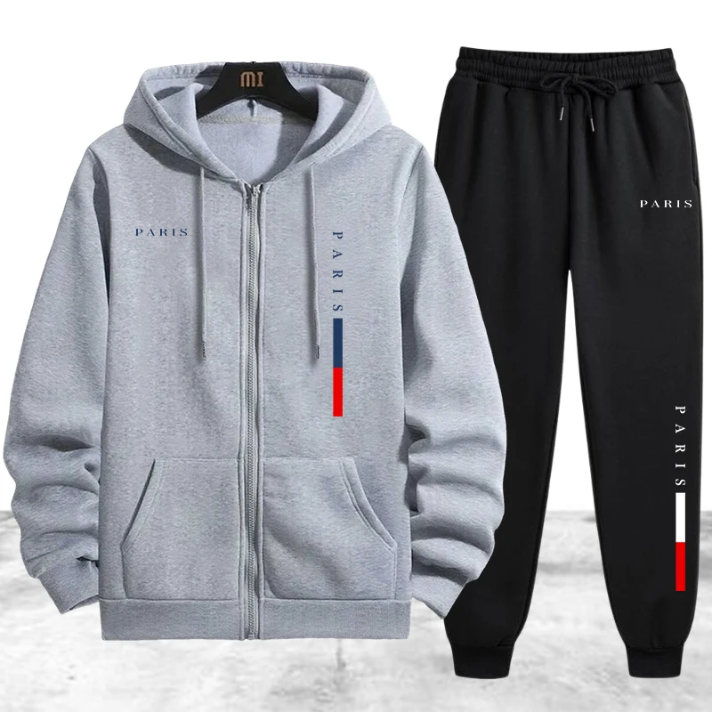 Men's Coat Tracksuit 2 Pcs Set - Winter Clothing Pants recension och pris