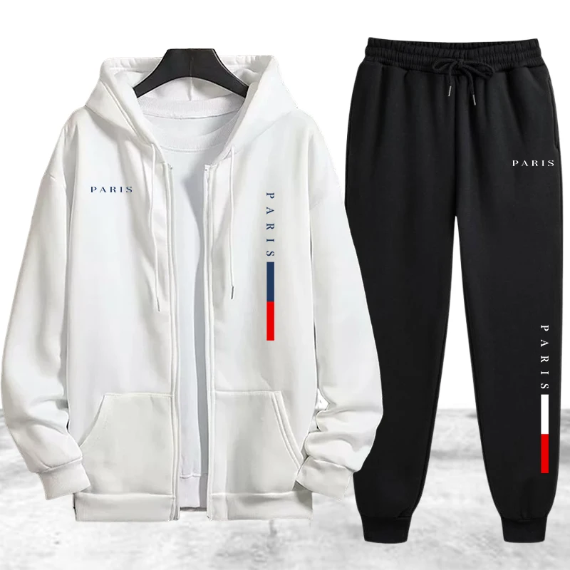 Men's Coat Tracksuit 2 Pcs Set - Winter Clothing Pants recension och pris