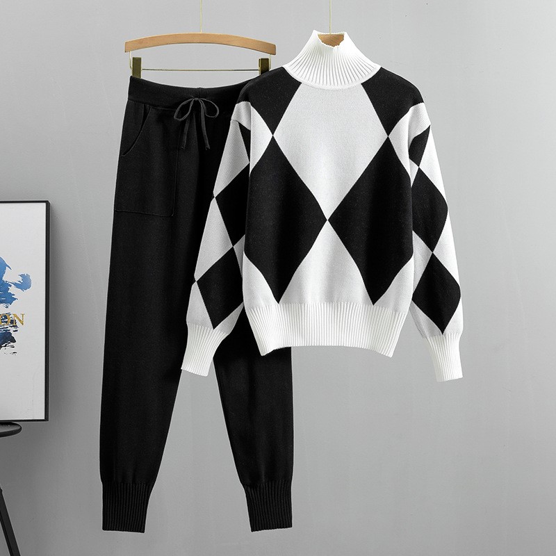 Fashion Knitted 2 Piece Set Wo - Winter Clothing Girls recension och pris