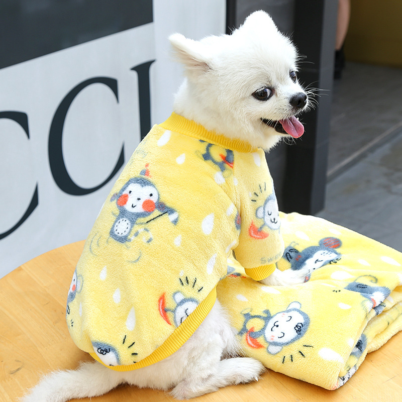 Funny Monkey Print Winter Dog  - Winter Clothing In French recension och pris