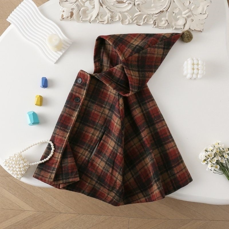 Girls Plaid Cape Children's Co - Winter Clothing For Baby Girl recension och pris