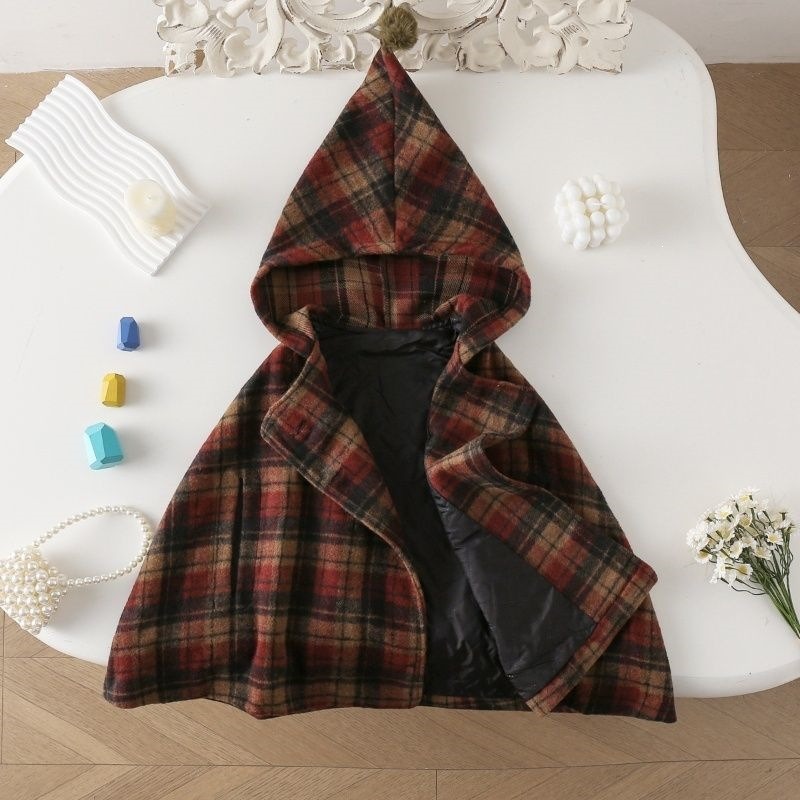 Girls Plaid Cape Children's Co - Winter Clothing For Baby Girl recension och pris