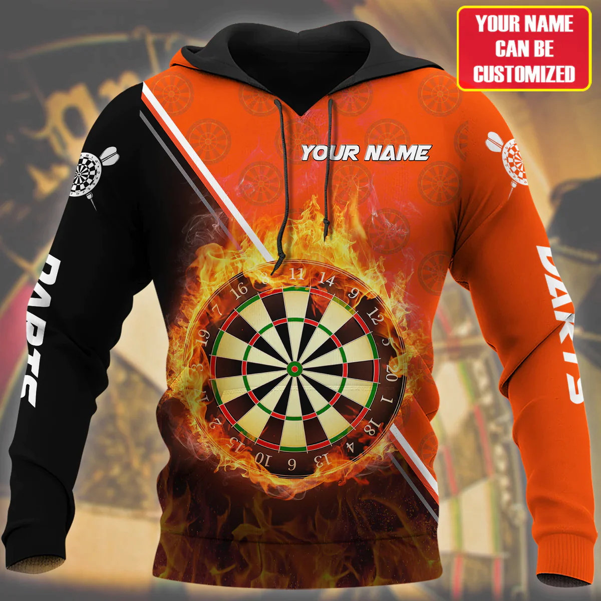 3D Disc Dart Printed Hoodies F - Winter Clothing Name recension och pris