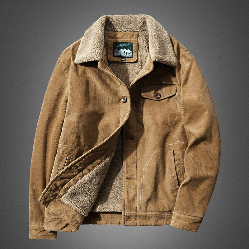 High Quality Warm Corduroy Wor - Quality Winter Clothing Bomber Jacket recension och pris