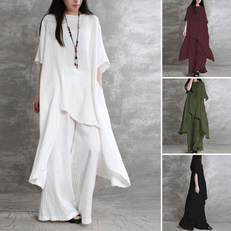 Women's Cotton Linen 2-piece S - Winter Clothing Girls recension och pris