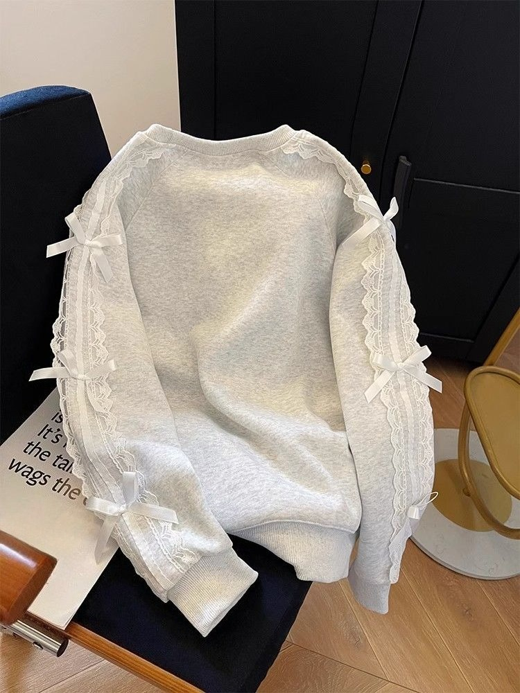 Round Neck Pearl Women's Sweat - Winter Clothing Essential recension och pris