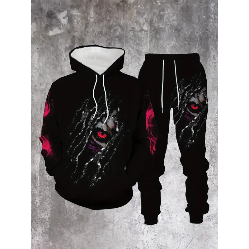 2026 Men 3D Tiger Print Hoodie - Winter Clothing Pants recension och pris