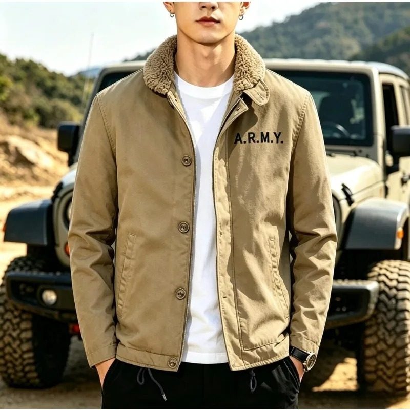 Men's Fleece Warm Winter Milit - Quality Winter Clothing Bomber Jacket recension och pris