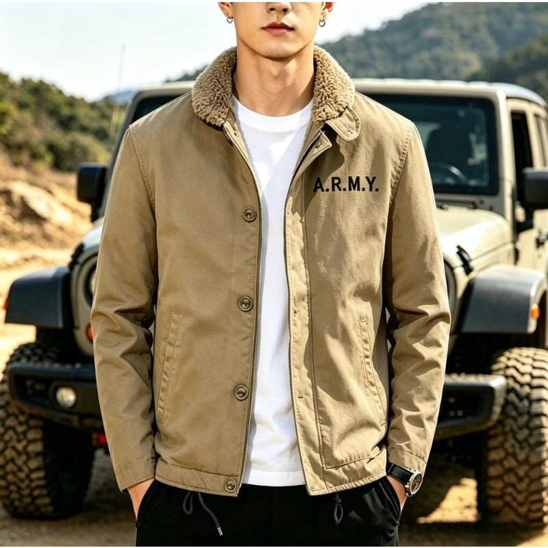 New Fashion Men Fleece Warm Wi - Quality Winter Clothing Bomber Jacket recension och pris