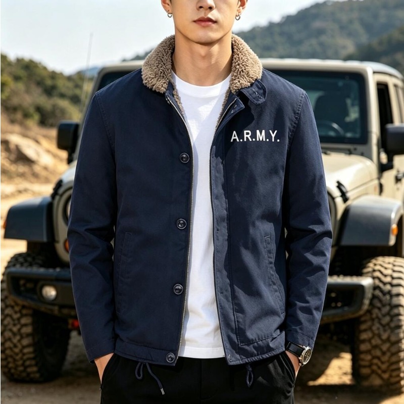 New Fashion Men Fleece Warm Wi - Quality Winter Clothing Bomber Jacket recension och pris
